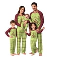 thumbnail image 1 of Matching Christmas Pajamas for Family, Skin-Friendly Deep Red Cotton Pajamas, Jesus Tree Pattern Raglan Christmas Pjs, 1 of 5
