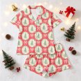thumbnail image 1 of Matching Christmas Pajamas for Women Short Sleeve Xmas Print Tops Shorts Set Button Down Casual Loungewear Set Pjs Gifts for Wife, 1 of 5