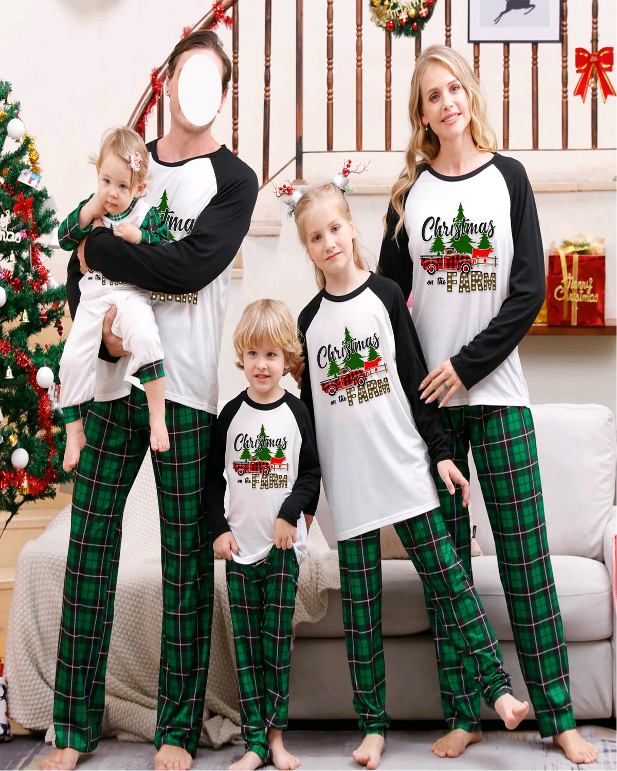 Matching Christmas Pajamas for the Dog, Baby Kids, Teens, and Adults