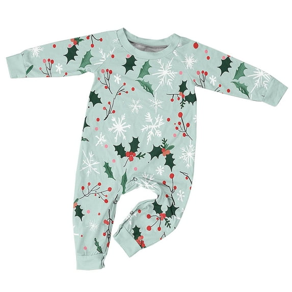 Christmas Matching Pajamas - Family Long Sleeve Pajamas Set, Classic Sleepwear Loungewear with Christmas Print Sleepwear