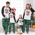 thumbnail image 1 of Matching Christmas Pjs With Dog Saying We Are Family 2025, Plus Size Matching Christmas, White And Green, 1 of 7