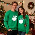 thumbnail image 1 of Matching Christmas Sweatshirts for Couples Unisex Men Women's Shirts Xmas Holiday Fleece Sweater Funny Santa Printed Long Sleeve Pullover Tops, 1 of 9