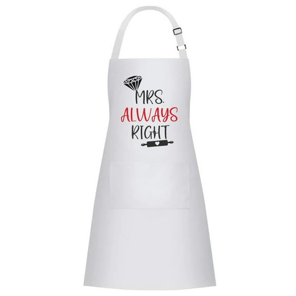 Matching Couple Aprons Black Polyester Kitchen Wear MR & Mrs Embroidered Design Quick Adjustable Straps