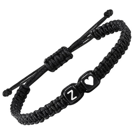 Matching Couple Bracelets Letter Initial Bracelet for Men Women Cute Anniversary Christmas Gift Ideas Long Distance Couple Gifts for Him Her Boyfriend Girlfriend Son Bestfriend