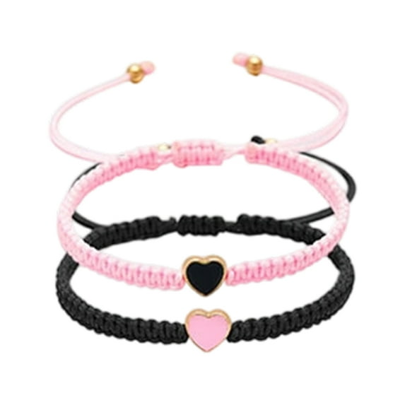 Matching Couple Bracelets, Valentines Day Themed Couple Bracelets,Friendships Bracelets set,Unisex Fashion Accessory, Ideal Romantic Gift for Lovers Boyfriend Girlfriend,2pcs