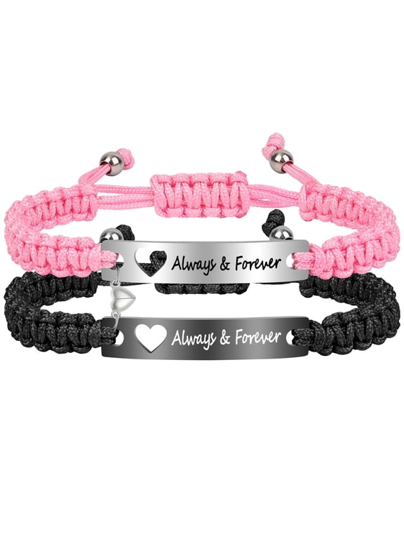 Matching Couple Bracelets for Bf and Gf, Adjustable Stretch Best Friend Friendship Bracelets, Fashion Jewelry for Him and Her