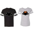 thumbnail image 1 of Matching Couple Cotton Jerseys (Men Black / Women Heather) (Men S / Women S), 1 of 3
