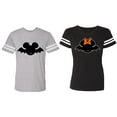 thumbnail image 1 of Matching Couple Cotton Jerseys (Men Heather / Women Black) (Men S / Women S), 1 of 3