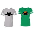 thumbnail image 1 of Matching Couple Cotton Jerseys (Men Heather / Women Green) (Men M / Women M), 1 of 3