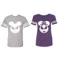 thumbnail image 1 of Matching Couple Cotton Jerseys (Men Heather / Women Purple) (Men M / Women XXL), 1 of 3