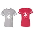 thumbnail image 1 of Matching Couple Cotton Jerseys (Men Heather / Women Red) (Men S / Women XL), 1 of 3