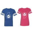 thumbnail image 1 of Matching Couple Cotton Jerseys (Men Royal / Women Pink) (Men XL / Women S), 1 of 3