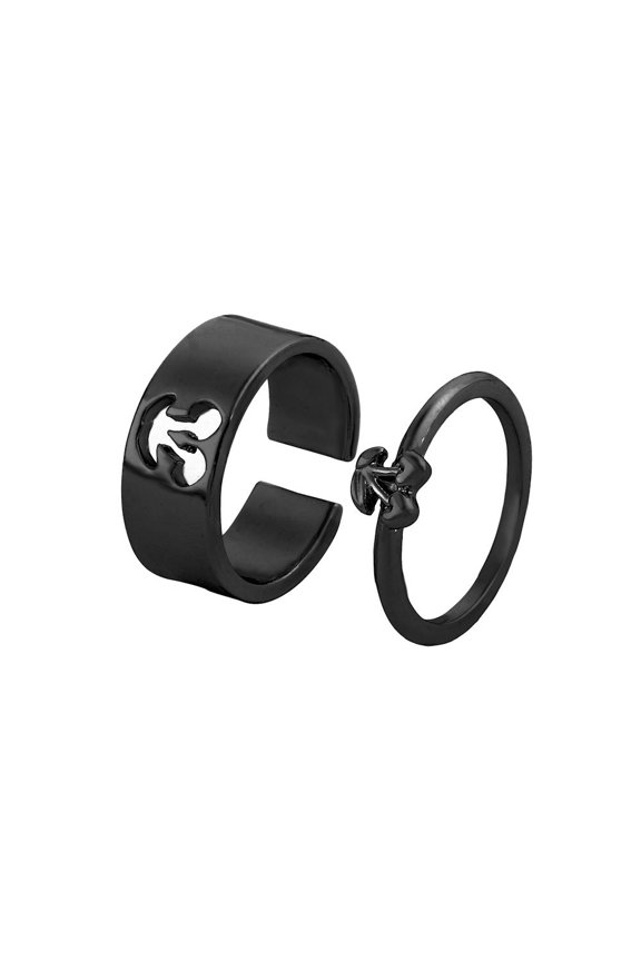 Matching Couple Rings Adjustable Alloy Cherry Rings European Design Unisex Fruit Hollow Rings for Couples Anniversary