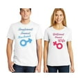thumbnail image 1 of Matching Couple Shirts Husband Wife Symbol Men Women Couple Tshirts Printed Shirt (White/White) ( Men S / Women S), 1 of 3