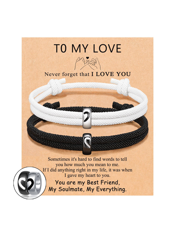 Matching Couples Bracelets Set for Him Her, I Love You Gift, Anniversary Valentine's Christmas Gift for Boyfriend Girlfriend