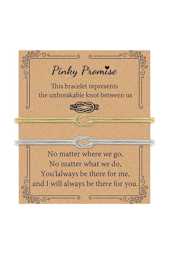 Matching Couples Love Knot Bracelets for Her Him Pinky Promise Soulmate Jewelry