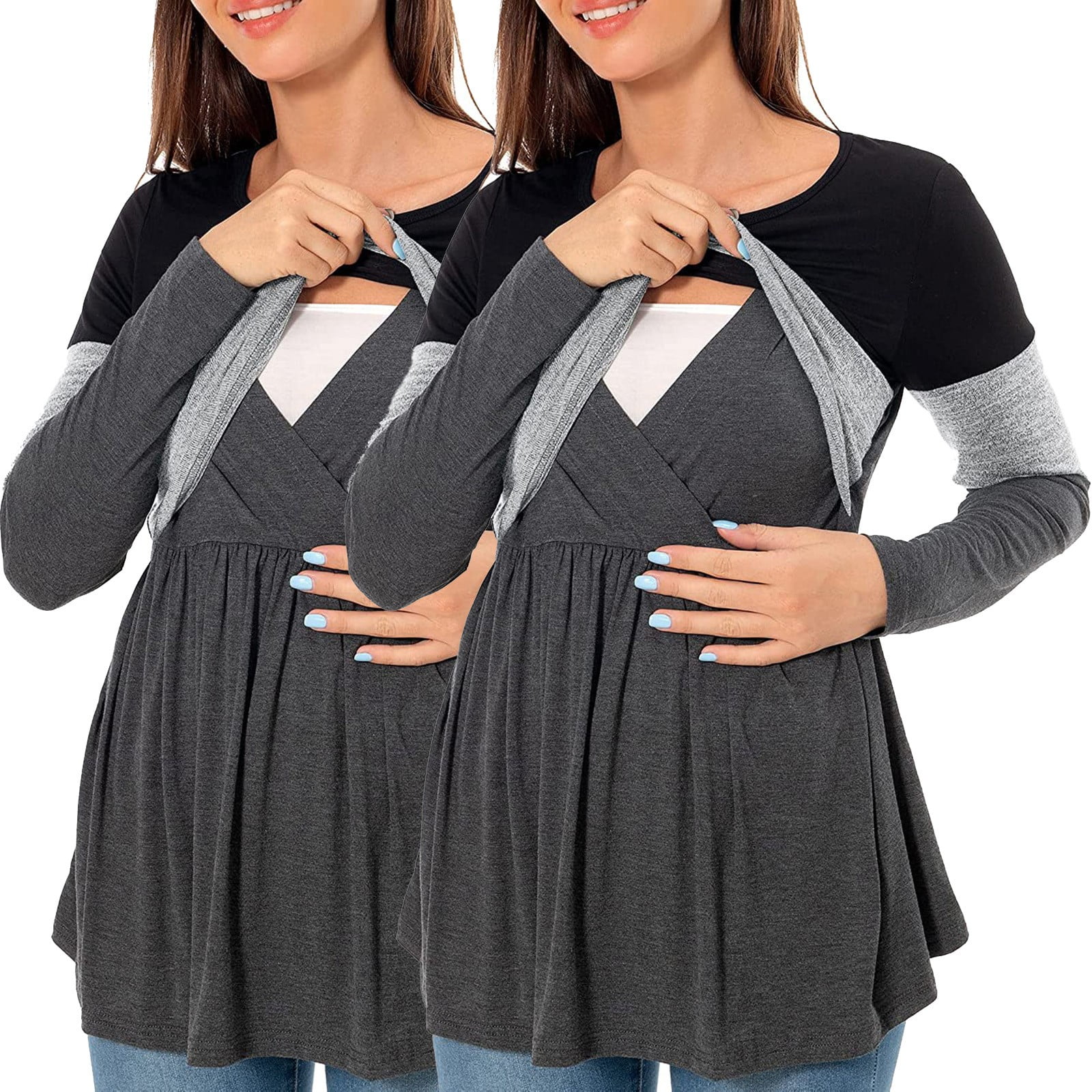 Matching Couples Maternity Shirts Womens Maternity Long Sleeve