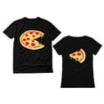 thumbnail image 1 of Matching Couples Shirts for Him and Her The Missing Piece Pizza & Slice T-Shirts Men Black X-Large / Women Black Medium, 1 of 13