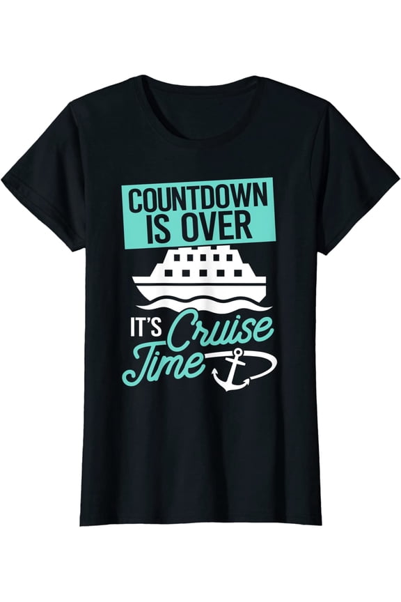 Matching Cruise Gift Shirt Countdown Over Cruise Time Tee Women Tops