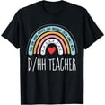 thumbnail image 1 of Matching D/HH Teacher Deaf Hard of Hearing ASL SPED School T-Shirt, 1 of 4