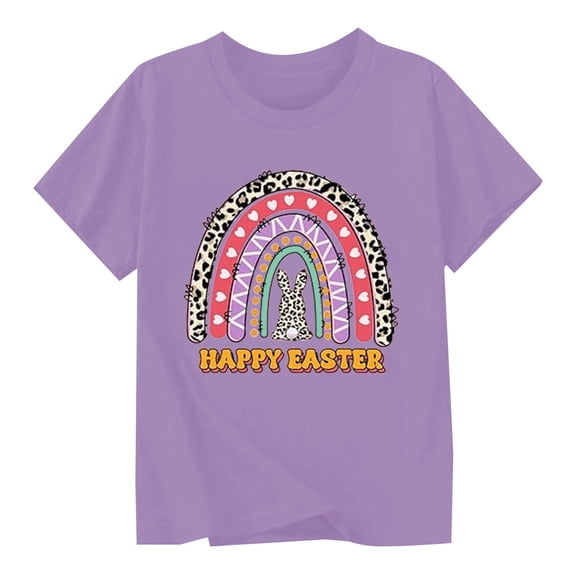 Matching Easter Outfits for Siblings Casual Comfortable Red Sunflower Easter Story Tshirt 2026 Children Short Sleeve Tops Funny Rabbit Easter T Shirts