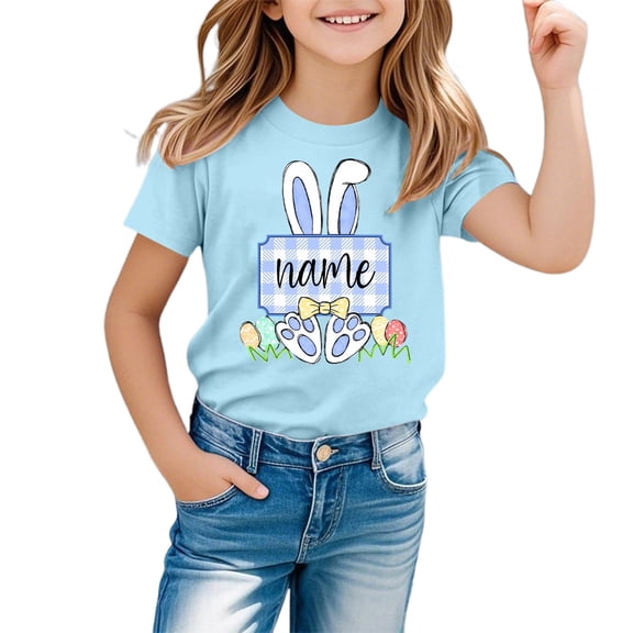Matching Easter Outfits for Siblings Classic Loose Fit White Eggs-Cavator Graphic Summer Easter Tshirt Bunny Short Sleeve Shirt for Boys Girls Kids Tees T-Shirts