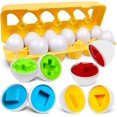 Matching Eggs Color Shape Recoginition Sorter Puzzle Travel Bingo Game