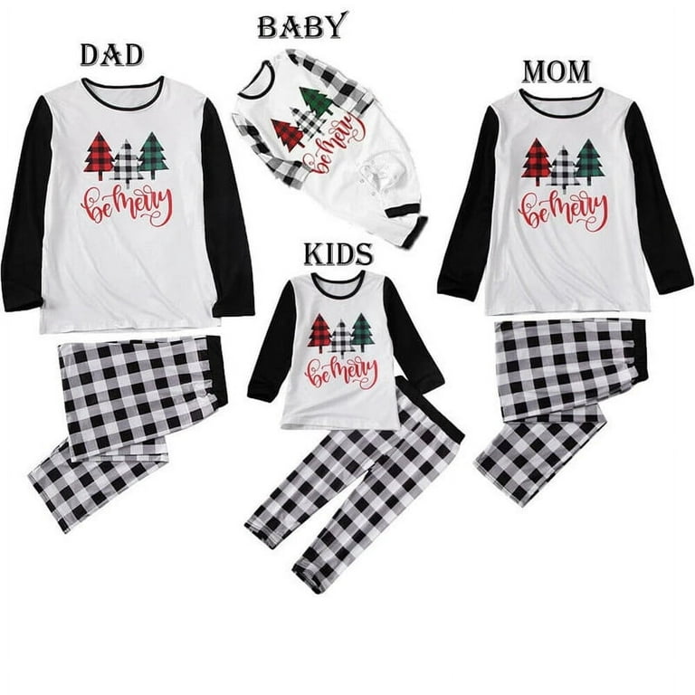 Matching Family Christmas Christmas Tree Top Pants Pajamas Women's and  Women's Plus 2-Piece Pajama Set 