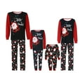 thumbnail image 1 of Matching Family Christmas Pajamas Casual Long Sleeve Santa Print Tops + Pants Set, 1 of 10