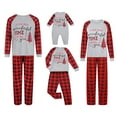 thumbnail image 1 of Matching Family Christmas Pajamas Family Pjs Tops Plaid Pants Matching Holiday Pajamas Set, 1 of 10