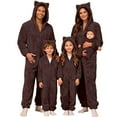 thumbnail image 1 of Matching Family Christmas Pajamas Jumpsuit Warm Windproof Romper with Protective Hood New Year Pajamas, 1 of 5