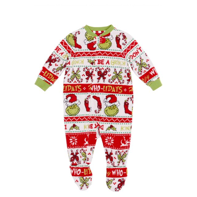 Matching Family Christmas Pajamas Infant Unisex The Grinch, Union Suit