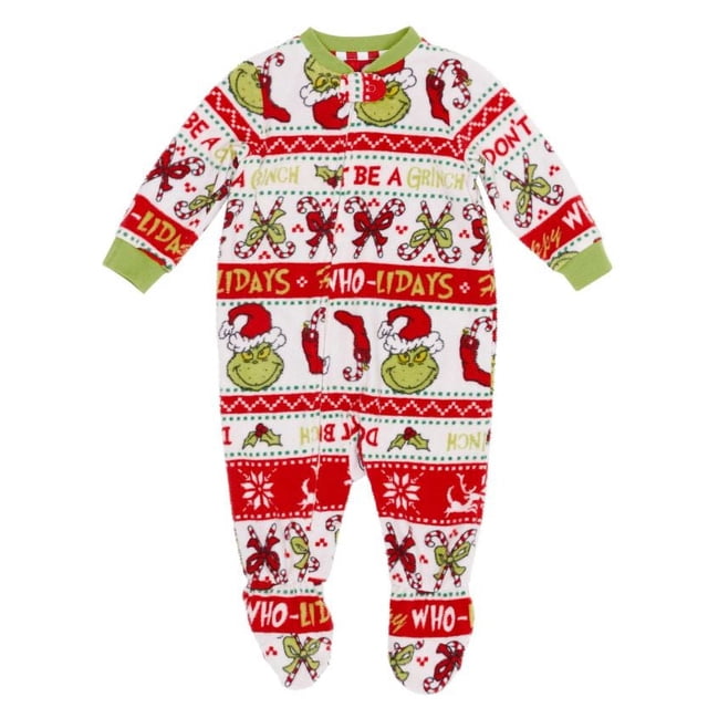 Matching Family Christmas Pajamas Infant Unisex The Grinch, Union Suit ...