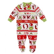 Matching Family Christmas Pajamas Infant Unisex The Grinch, Union Suit Sleeper
