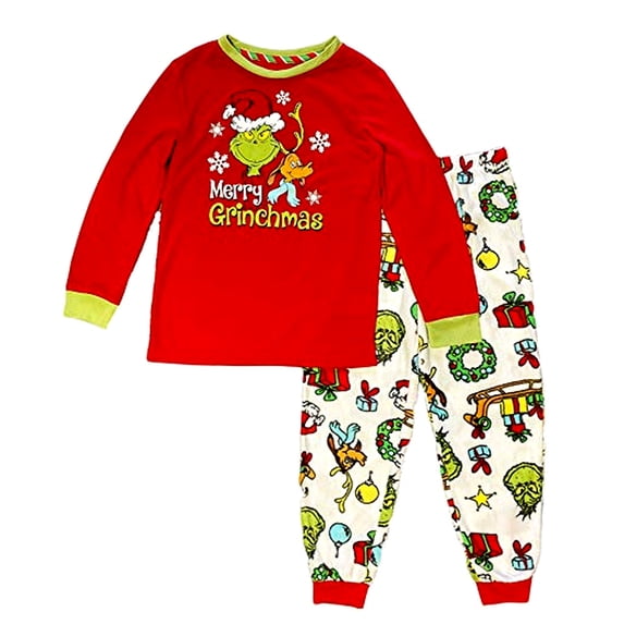 Matching Family Christmas Pajamas Kids Grinch 2-Piece Pajama Set