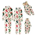 thumbnail image 1 of Matching Family Christmas Pajamas Long Sleeve Cute Print Onesie Hoodie Jumpsuit Fall Winter Jumpsuit With Pockets,Multicolor 1,Mom:M, 1 of 1