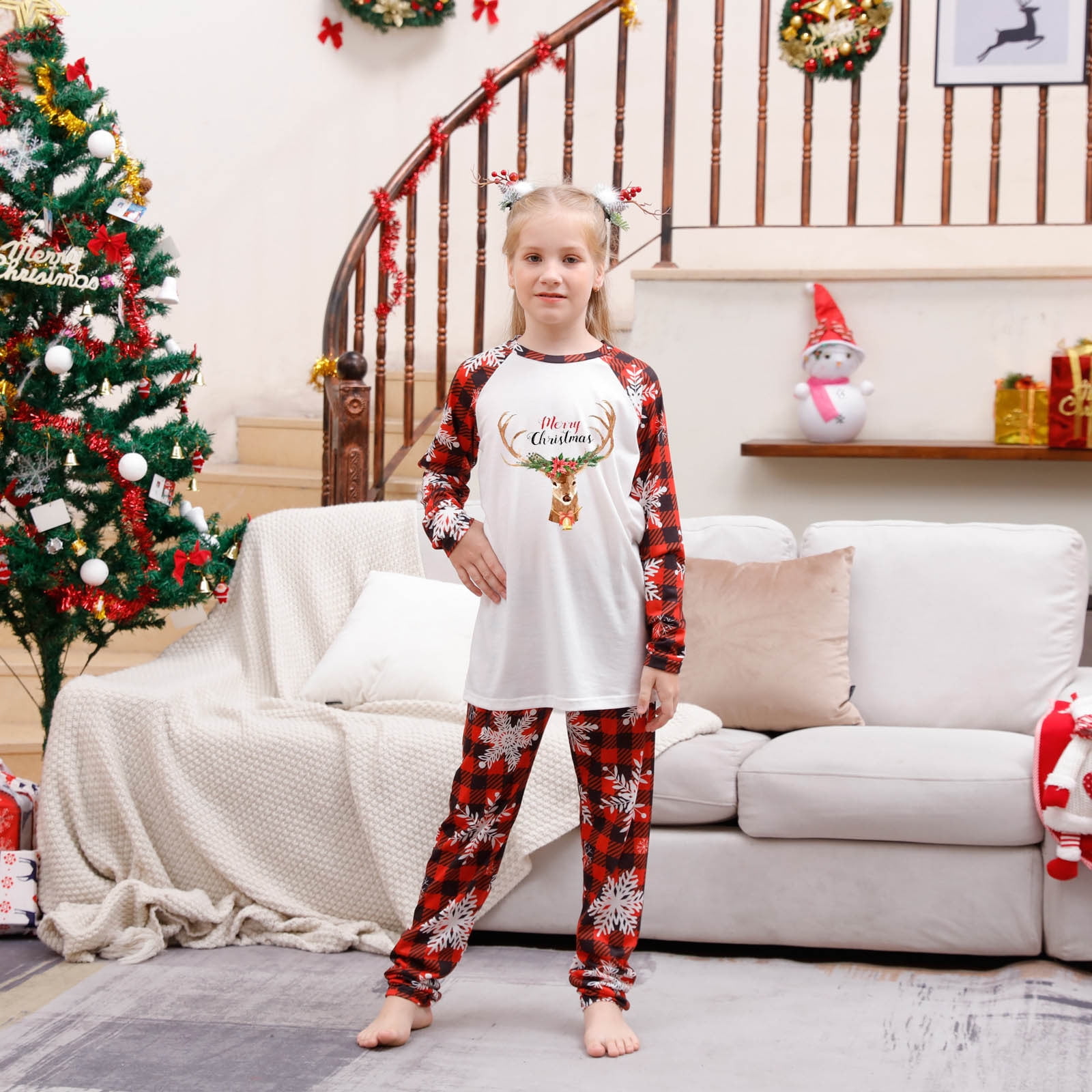 Matching Family Christmas Pajamas, Men Women Kids baby Matching Pajamas