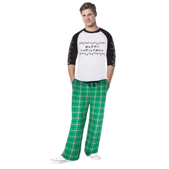 Matching Family Christmas Pajamas Men's Christmas Lights 2-Piece Pajama Set