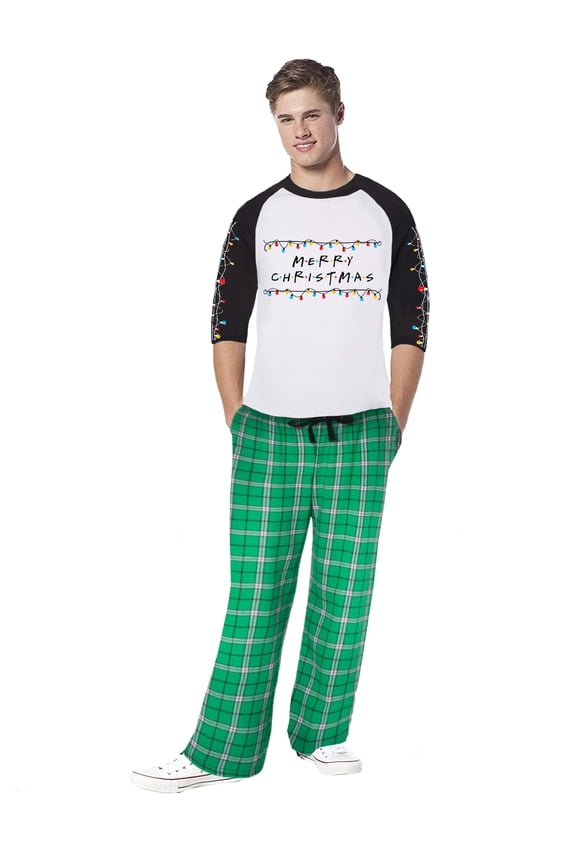 Matching Family Christmas Pajamas Men's Christmas Lights 2-Piece Pajama Set