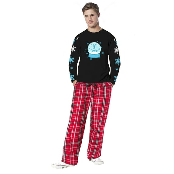Matching Family Christmas Pajamas Men's Let It Snow 2-Piece Pajama Set