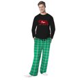 thumbnail image 1 of Matching Family Christmas Pajamas Men's Red Gingham Bear 2-Piece Pajama Set, 1 of 3