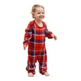 thumbnail image 1 of Matching Family Christmas Pajamas Plaid Long Pants Tops Vacation Pjs Sets Sleepwear Couple, 1 of 6
