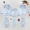 thumbnail image 1 of Matching Family Christmas Pajamas Satin Christmas Pajamas Holiday Sleepwear Long Sleeve Button down Nightwear Set Matching Family Christmas Outfits Christmas Pajamas for Mens, 1 of 8
