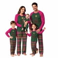 thumbnail image 1 of Matching Family Christmas Pajamas Set, Jesus Tree Pattern Rose Raglan Black Tops Plaid Pants, Sleepwear Mens Loungewear Sets, 1 of 5