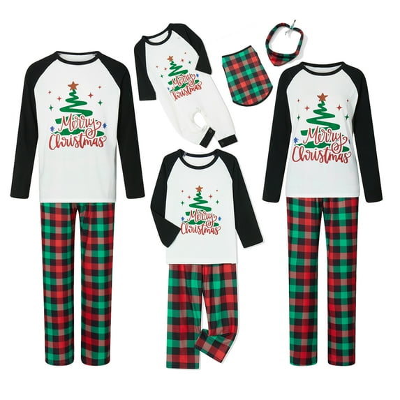 Matching Family Christmas Pajamas Set Soft Holiday Clothes Sleepwear