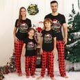thumbnail image 1 of Matching Family Christmas Pajamas, Short Sleeve Top And Buffalo Plaid Pants Set, Christmas Memories Together, Soft Loungewear for Christmas Morning, Family Sleepwear for Xmas Eve, 1 of 4