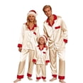 thumbnail image 1 of Matching Family Christmas Pajamas Silk Pajamas Long Sleeve Button-Down Nightwear Family Matching Outfits, 1 of 4