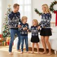 thumbnail image 1 of Matching Family Christmas Pullover Sweaters Long Sleeve Snowflake Crewneck Knitted Pullover Tops, 1 of 9