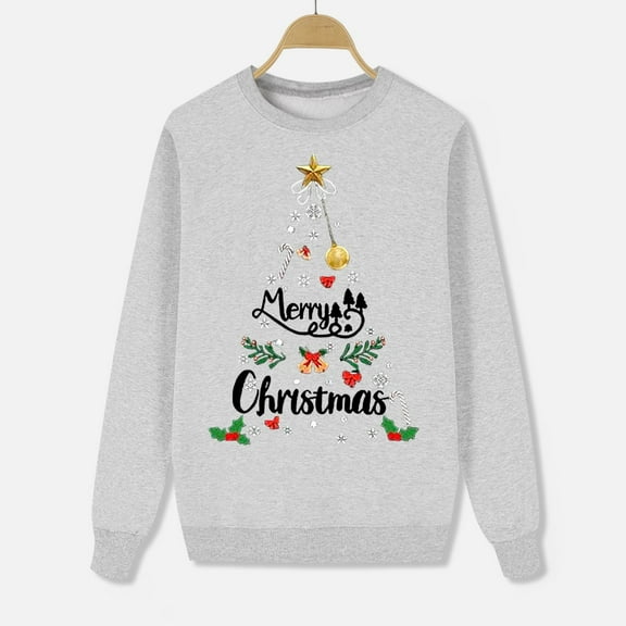 Matching Family Christmas Sweatshirts, Xmas Funny Jumper Long Sleeve Holiday Pullover Tops
