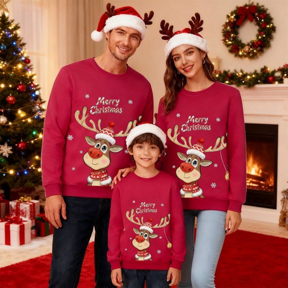 Matching Family Christmas Sweatshirts, Xmas Funny Jumper Pullover Tops